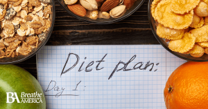 diet plan on a piece of paper